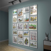 客厅照片墙大相框墙创意美式 相片墙卧室地中海北欧式 相框挂墙组合