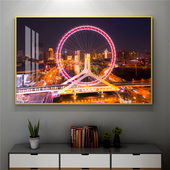 天津之眼古文化街装 饰画黄崖关长城晶瓷画 意大利风情大沽口挂壁