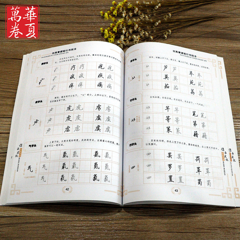 田英章书硬笔行书技法(扫码看视频)田英章书行书教材学生成人教师练字初学者硬笔书法行书速成钢笔字帖 华夏万卷图片