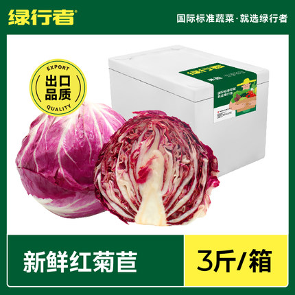 【绿行者】红菊苣新鲜蔬菜轻食沙拉菜绿叶生菜沙拉材料1500g