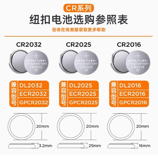 适用于奥普晾衣架遥控器电池CR2032 CR2430 CR2450奥普遥控器电池