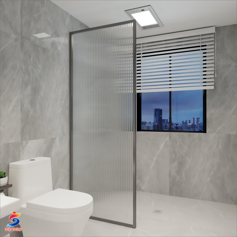 长虹玻璃隔断水波纹铁艺抗污耐脏