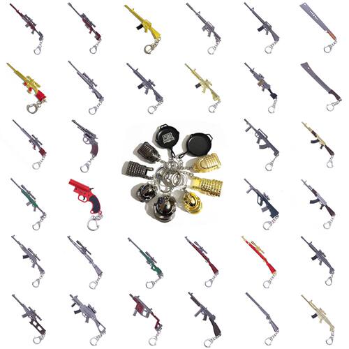 吃鸡钥匙扣绝地求生周边三级头平底锅98KAWM武器模型摆件12cm赠品