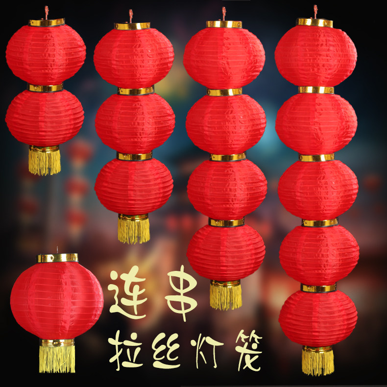 户外防水节日绸布元旦冬瓜圆灯笼