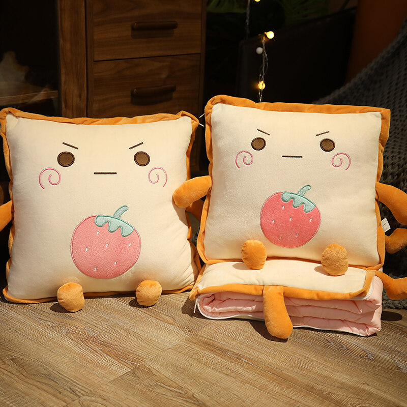 多功能被子抱枕二合一空调被办公室午睡枕头折叠加厚汽车夏凉被