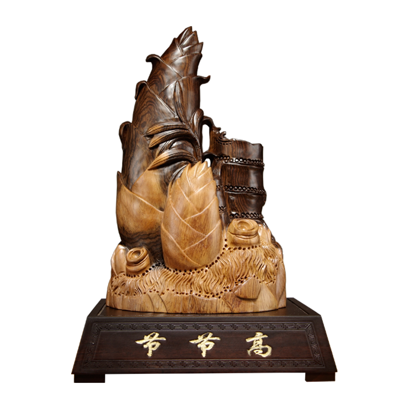 节节高家居客厅乔迁送礼黑檀木雕