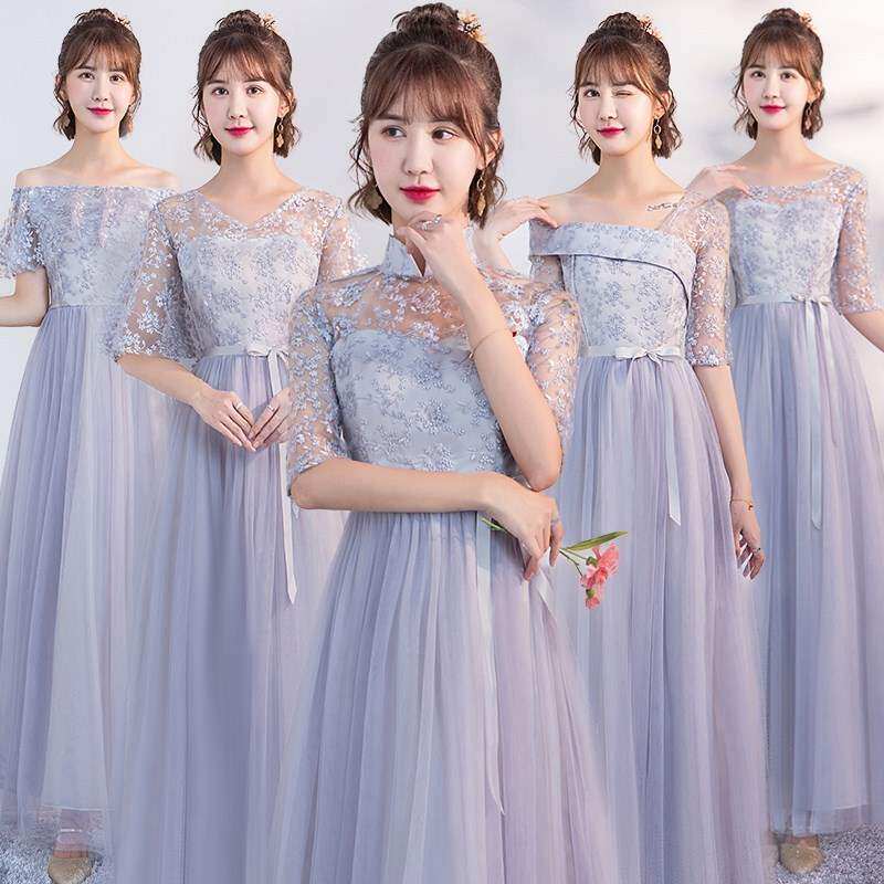 Bridesmaid dress woman 2019 new pattern Korean Edition Off Shoulder Confidante Bridesmaid Dresses have more cash than can be accounted for Dress skirt Evening dressin the Women's clothing/Boutique , Wedding/Cheongsam/Formal dress , Formal dress/Evening  category - from Buy2taobao.com to provide professional Taobao agent buy service