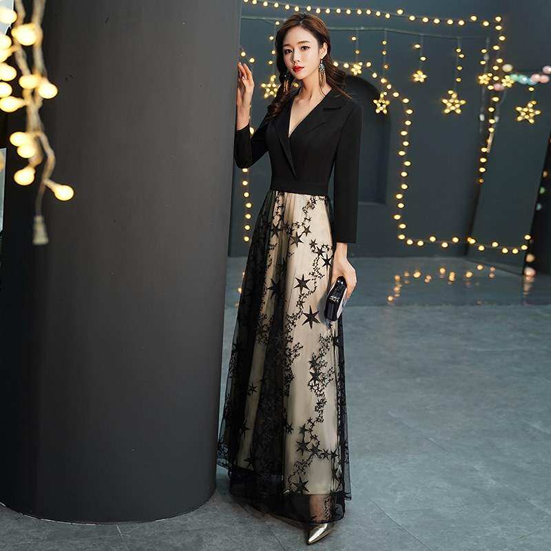 banquet Evening dress 2019 new pattern Noble grace Dignified atmosphere have more cash than can be accounted for Bridesmaid Dresses black Annual meeting Show thinin the Women's clothing/Boutique , Wedding/Cheongsam/Formal dress , Formal dress/Evening  category - from Buy2taobao.com to provide professional Taobao agent buy service