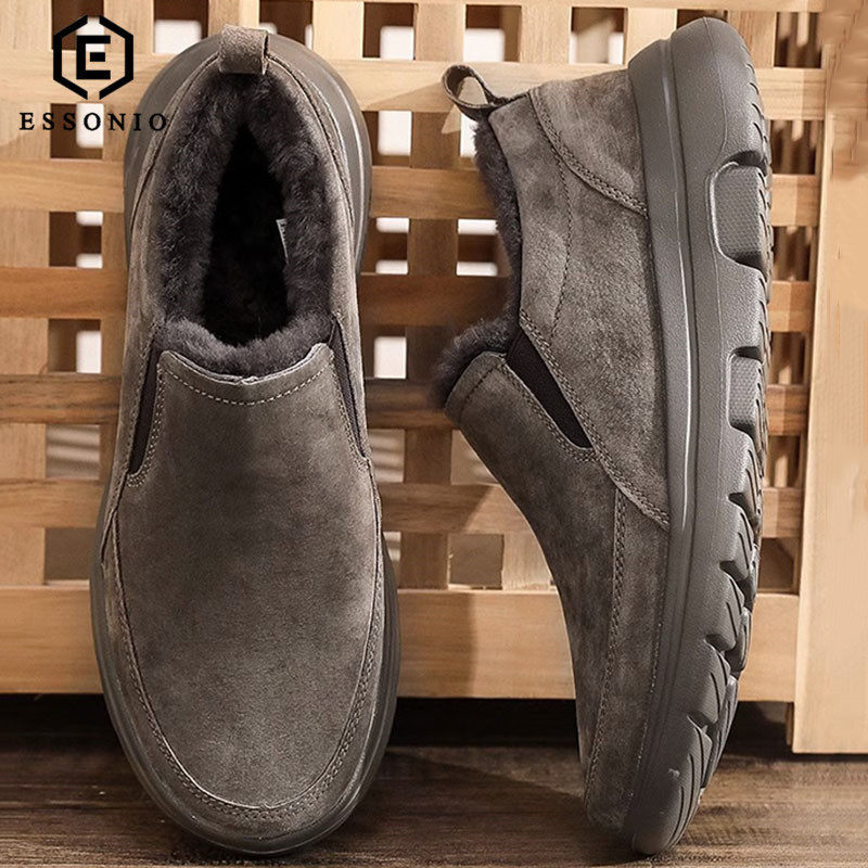 ROADMAKER2025新款冬季加绒加厚保暖雪地靴男士皮毛一体棉鞋短靴,流行男鞋,时尚雪地靴,淘宝优惠券,粉丝福利购,淘宝优惠卷