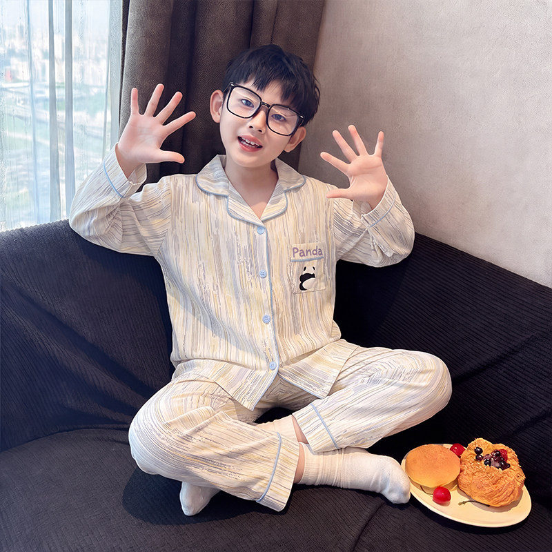 睡衣男孩云朵棉春秋季大码男童冬天空调服男童冬天空调服十三儿童