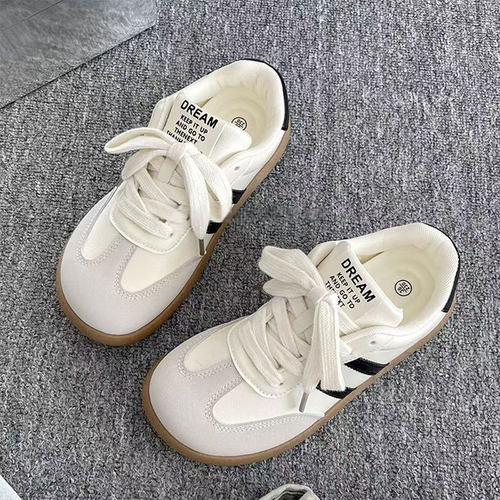 进口chic小白鞋女勃肯复古德训鞋女女款2025年春秋季百搭厚底板