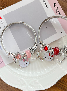 进口韩国东大门小清新手镯可爱猫个性森系学生闺蜜手串手链女手