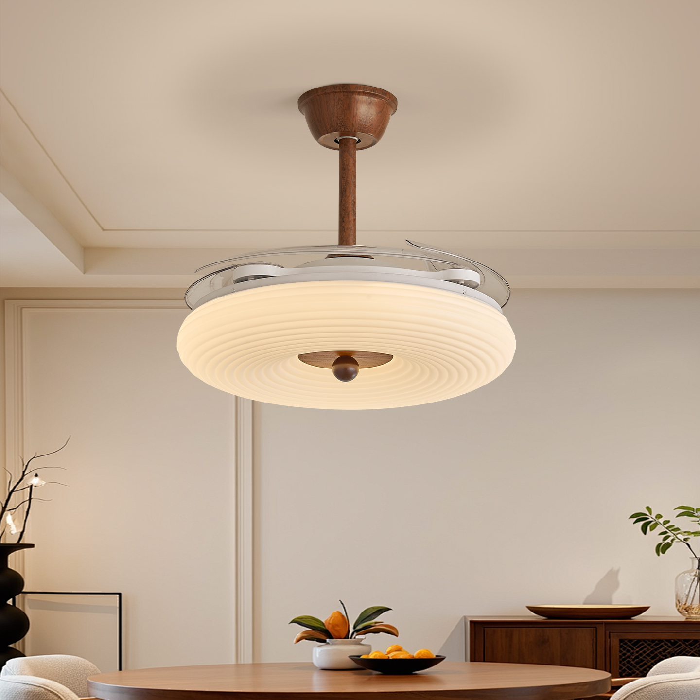 中古风扇灯隐形电扇灯2025新款