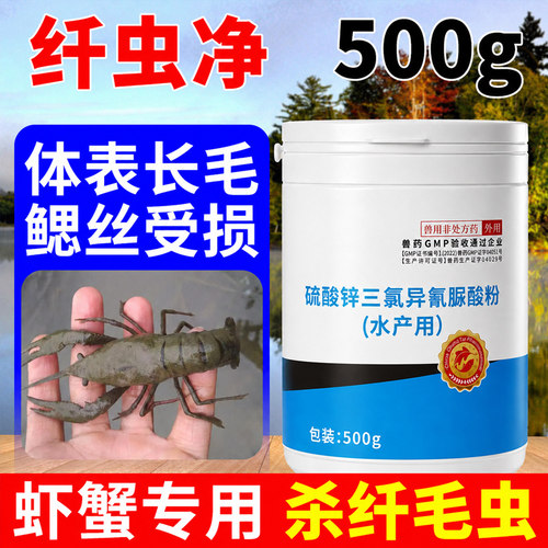 清除蟹塘甲壳黑丝附着物纤毛虫