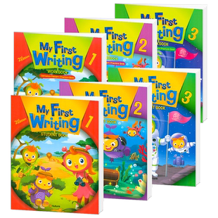 小学专项写作教材 6-12岁少儿英语教材 新版My First Writing 1-3学生套装小学初级英语写作练习强化特色英语短期学习英文作文提升