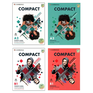 剑桥KET PET考试备考教材Compact Key for Schools A2 学生套装第二版青少版2020考纲Compact Preliminary For Schools B1含在线