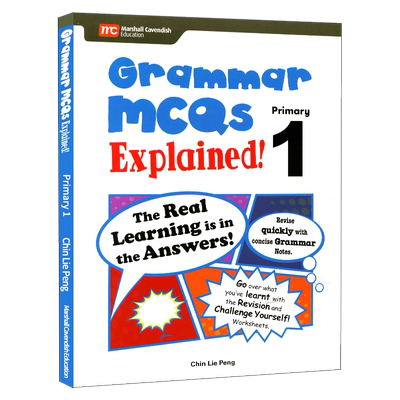 少儿grammar mcqs explained 123456 原版进口6-12岁语法练习 新加坡马歇尔卡文迪许出版 小学重要语法结构练习多选题辩证思维培养