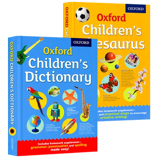 牛津图解辞典 词典 Oxford Children's Dictionary  Thesaurus 英文原版 工具书 精装 彩色插图小学生专用3万个单词牛津儿童同义词