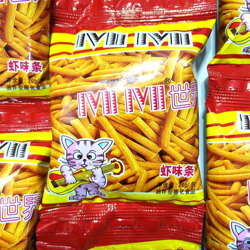 80后童年经典小时候的马来西亚风味咪咪虾条蟹味粒小吃膨化零食品
