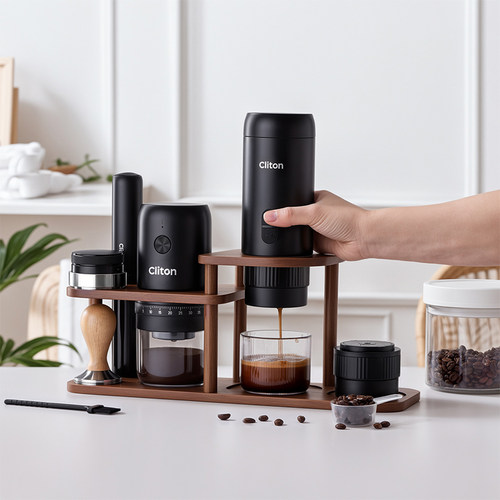 Cliton便携式咖啡机木架套装