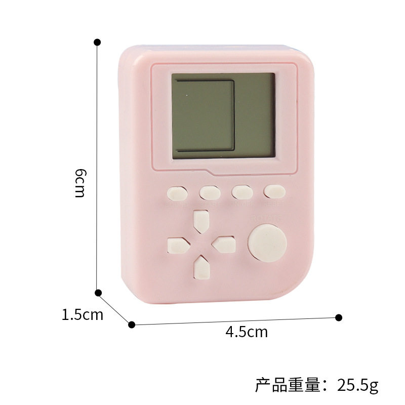 跨境俄罗斯方块掌上游戏机钥匙扣怀旧经典益智电动玩具创意小礼品