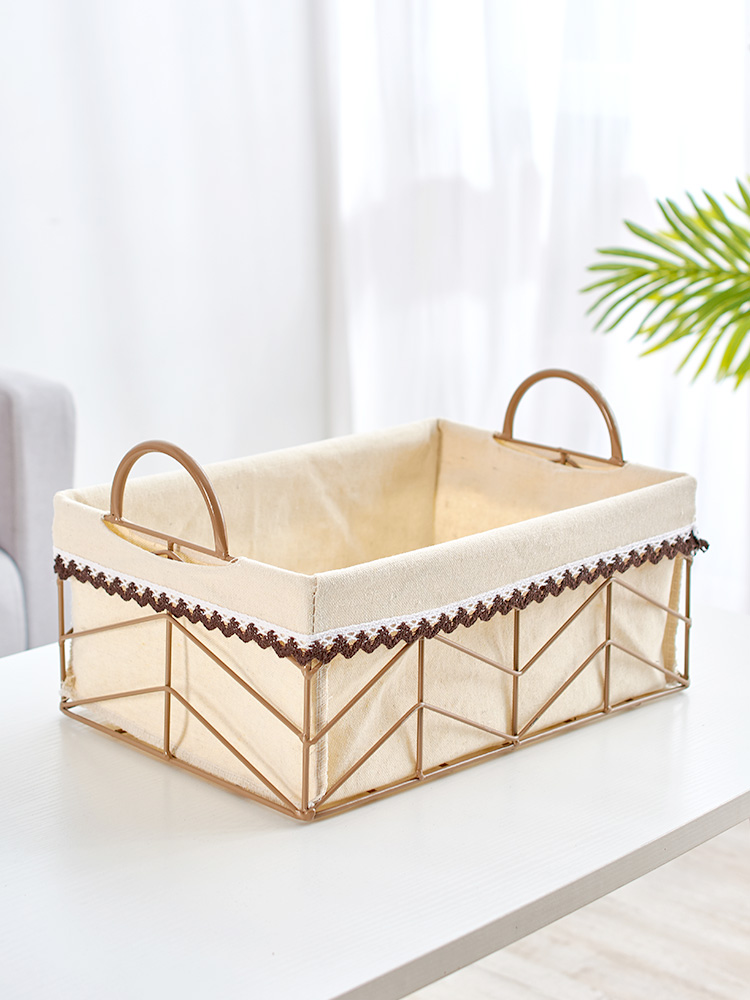 铁艺北欧风整理金属零食储物箱