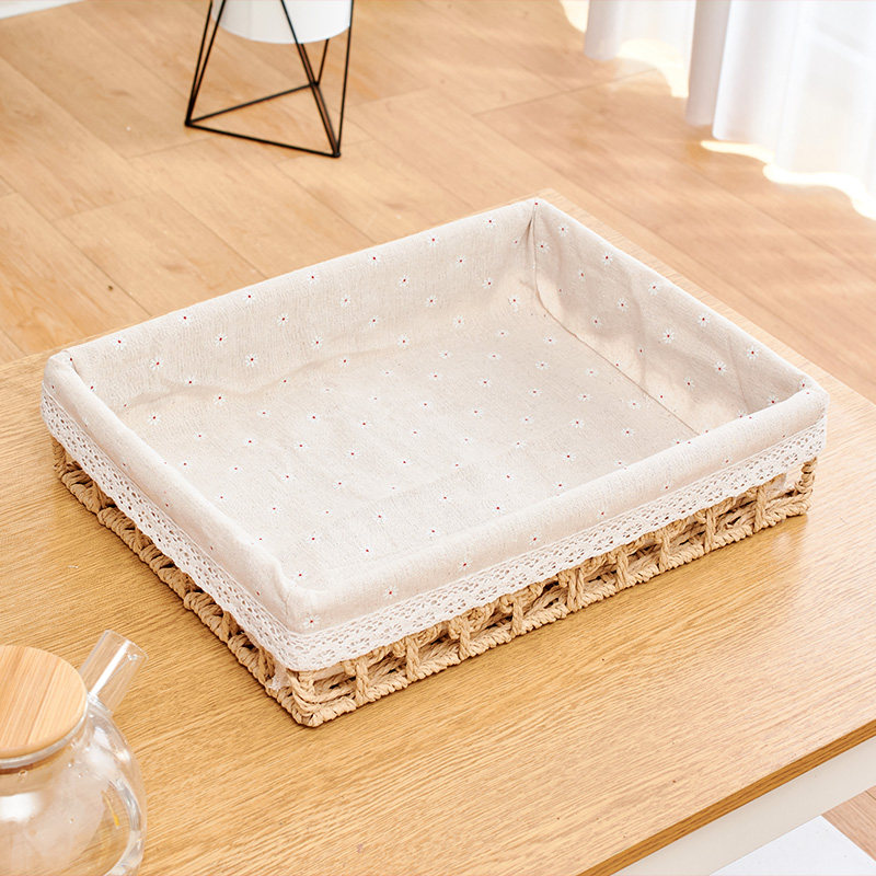 藤编收纳筐草编桌面收纳篮零食钥匙框化妆品收纳盒布艺篮子收纳箱,收纳整理,其他收纳篮,淘宝优惠券,粉丝福利购,淘宝优惠卷