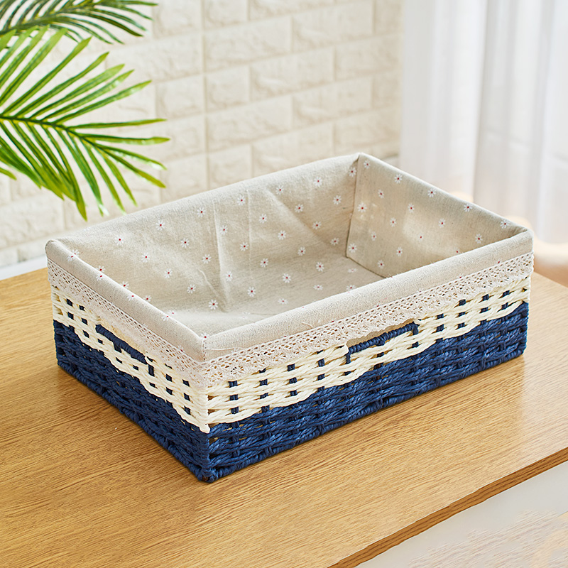 奇藤草编零食玩具杂物手工收纳筐