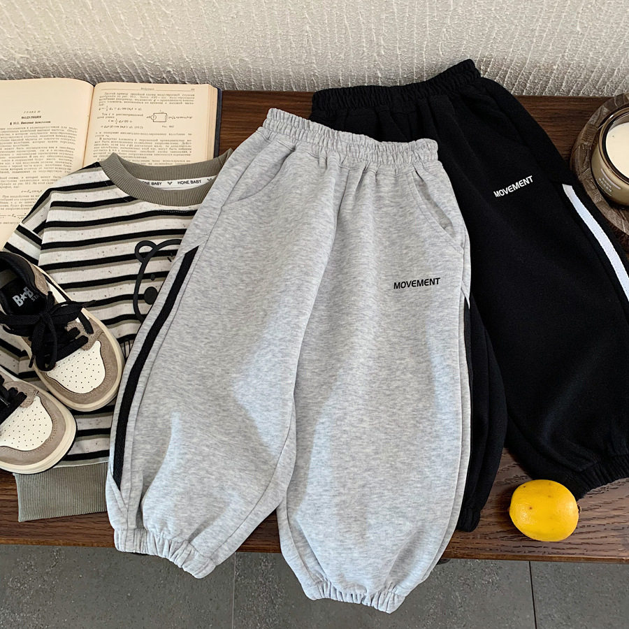 男童运动裤儿童裤子2025新款秋季休闲长裤宽松韩版春秋款百搭卫裤