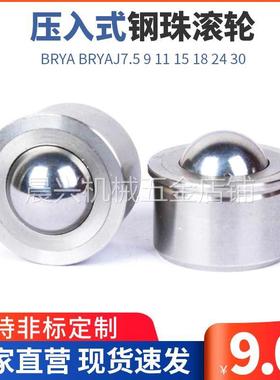 万向球PUNCH型号BRYA BRYAJ7.5 9 11 15 18 24 30压入钢珠滚轮