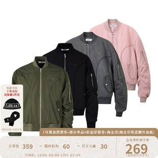 KREATE解构分割抽褶美式 MA1飞行bomber夹克外套男秋冬王星越同款