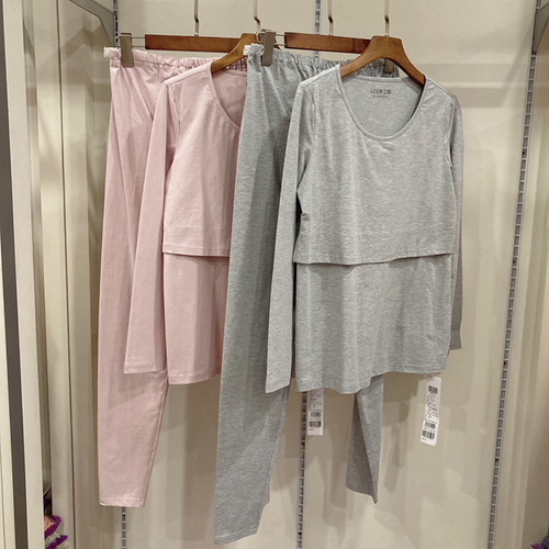 孕之彩秋冬纯棉秋衣孕妇内衣睡衣