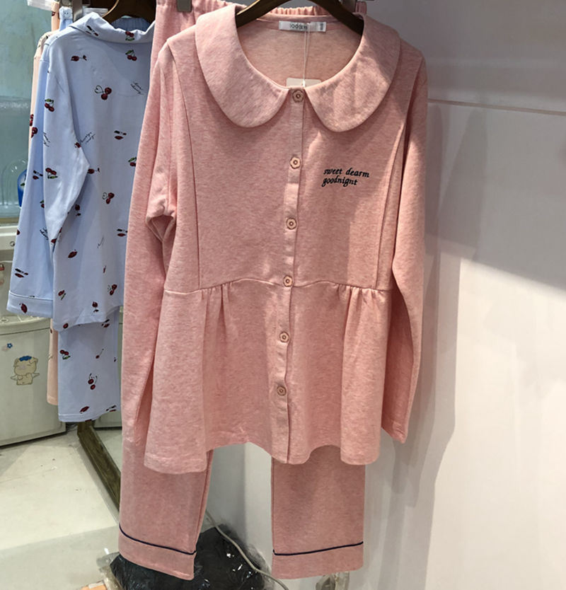 宜栖秋冬月子服哺乳睡衣加厚纯棉家居服套装可调节3119040