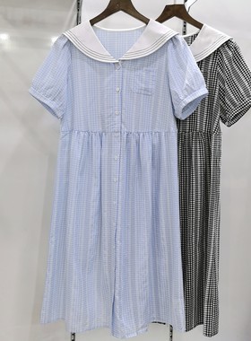 孕之彩夏装孕妇短袖连衣裙棉布