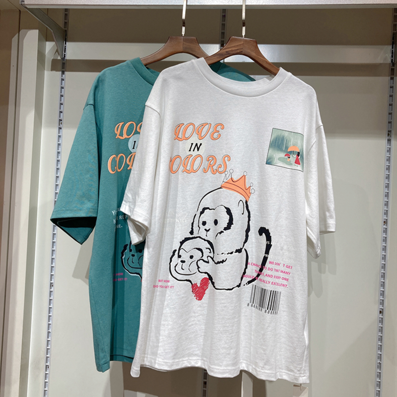 孕之彩孕妇纯棉短袖T恤宽松上衣