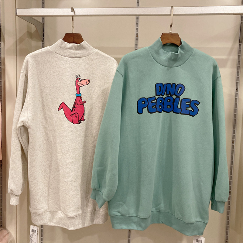 孕之彩秋冬孕妇加绒卫衣长款宽松上衣套头立领孕妇装YWS198111