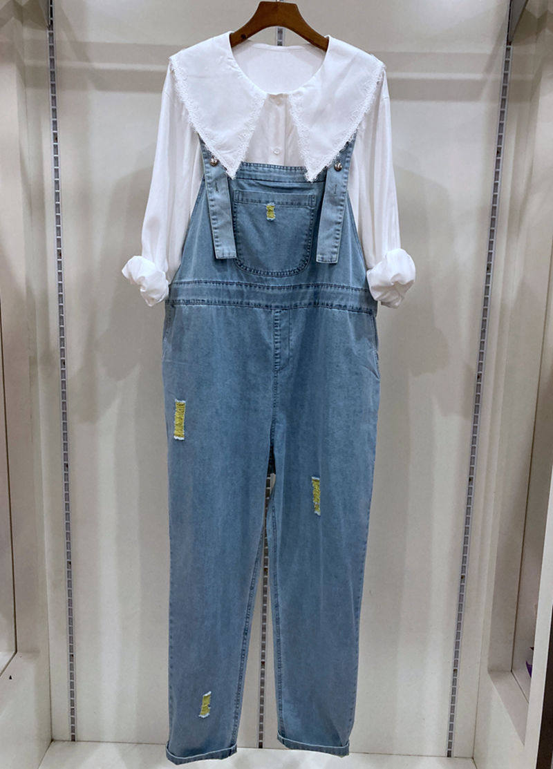 春款牛仔背带裤孕之彩