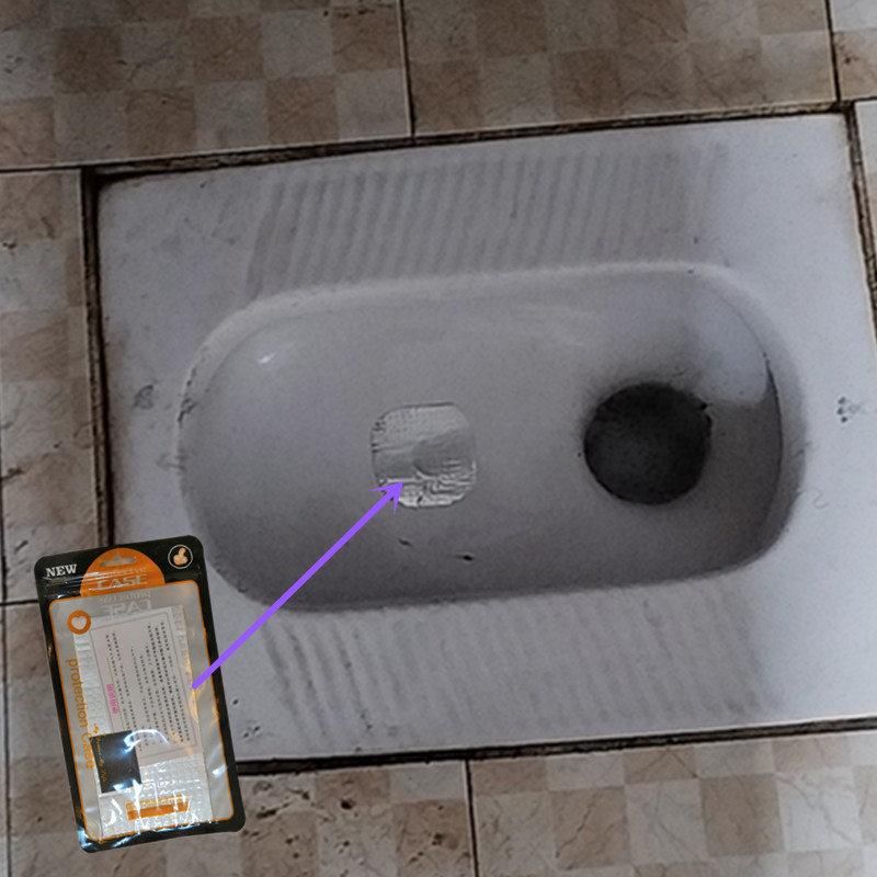厕所蹲坑补洞贴蹲便器破洞修补贴陶瓷便槽裂缝贴家用出租房宿舍贴