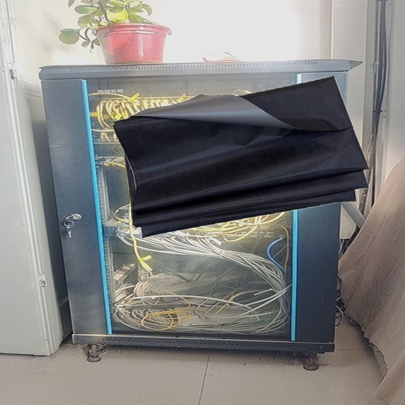 弱电房强电房防辐射布机柜盖布防电离子电磁波辐射耐高温阻燃布料