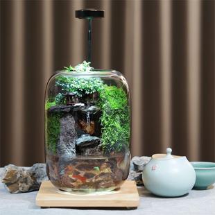 清泉石上S级艺术设计苔藓观赏微最观客厅优质百搭桌面流水摆件diy