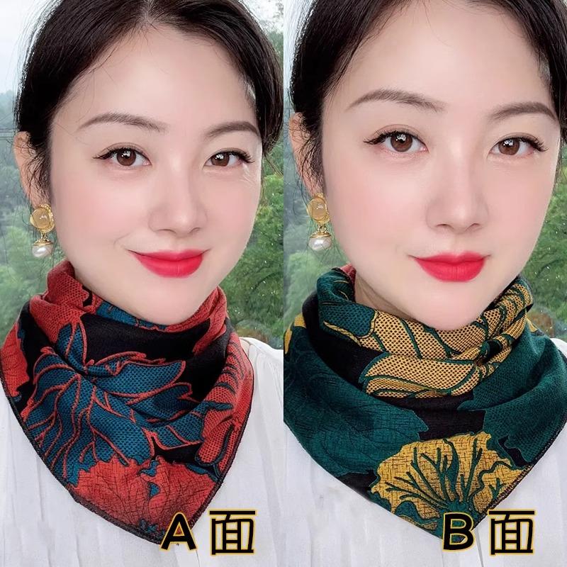 双面网红围脖女百搭假领保暖秋季