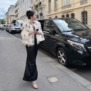 熊熊屋 限量高级大牌定染斑点轻薄显瘦狐狸毛皮草外套 贵妇皮草