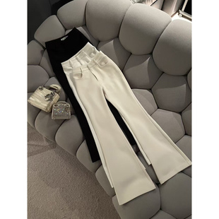 裤 熊熊屋 高腰显瘦女人味三色微喇西装 480g高克重 天生美腿