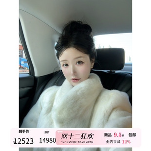 球花版 熊熊 芬兰进口水貂 熊熊私服 型大气皮草外套 人间富贵花