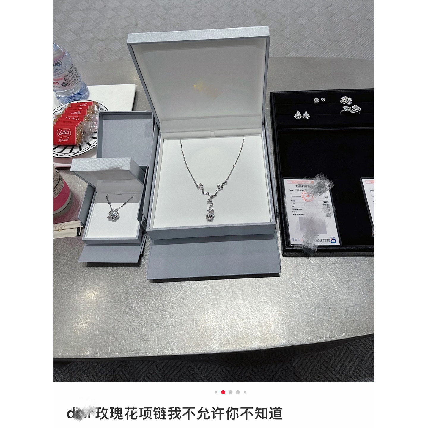 【高定玫瑰】一金一价长度正确电镀白金d10r高珠立体玫瑰珠宝项链
