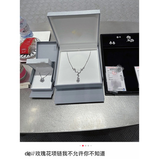 一金一价长度正确电镀白金d10r高珠立体玫瑰珠宝项链 高定玫瑰