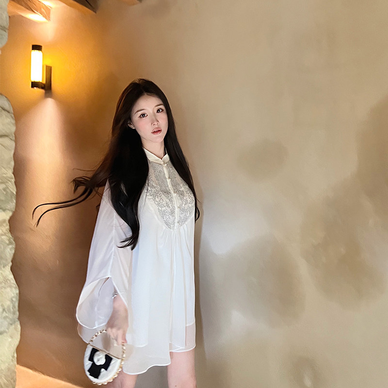 bear熊熊屋【纱雾美人】仙气轻盈雪纺刺绣花纹新中式松弛感连衣裙,女装/女士精品,衬衫,淘宝优惠券,粉丝福利购,淘宝优惠卷