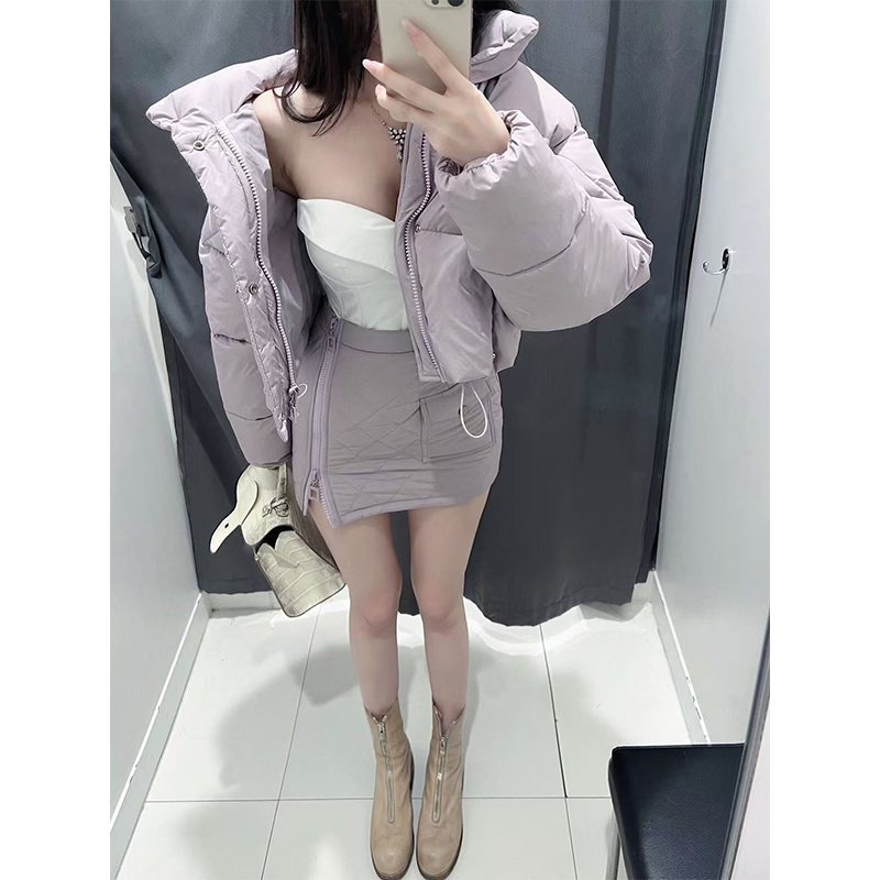 熊熊屋【芋泥泡芙】性价比之选貌美抗冻立领短款羽绒棉服短裙套装
