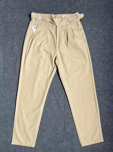 休闲长裤 纯色厚料小直筒复古兵品风格 廓尔格 日系阿美卡叽