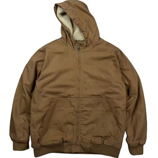 棉衣冬季 外单尾 羊羔绒休闲连帽工装 J30加州街头厚版 百搭上衣 美式